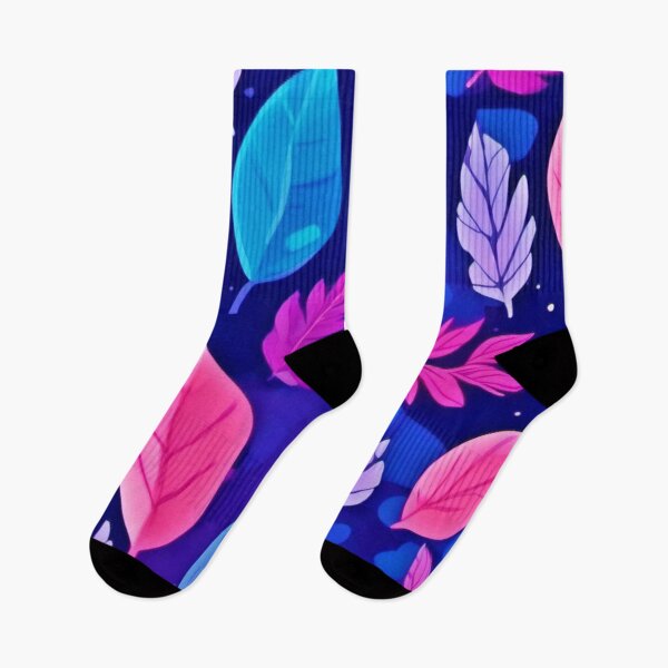 Item preview, Whimsical Cartoon Leaves: Purple & Pink designed and sold by Health And Fitness Posts e-Store.