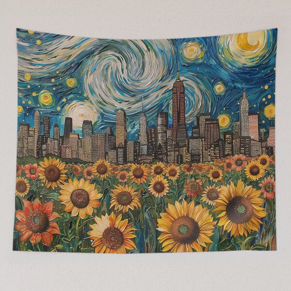 Item preview, Van-Gogh Inspired Metropolis designed and sold by ArtwaveEmporium.