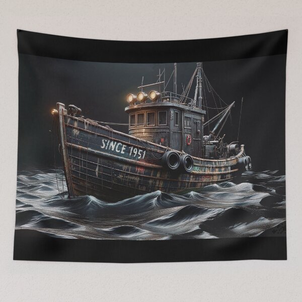 Item preview, The Side of an Old Fishing Boat...005...(1951) designed and sold by AtelierFafard.