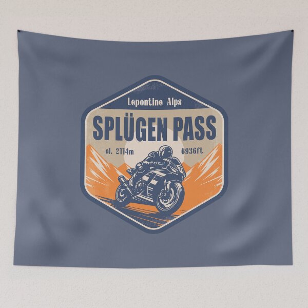 Item preview, Splugen Pass Austria-Italy Motorcycling Mountain Design designed and sold by CynthiaGraphics.