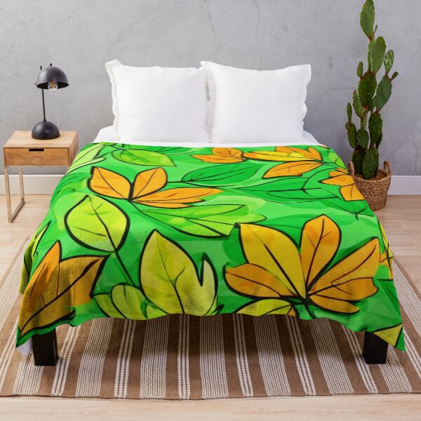 Item preview, Arte de hojas caprichosas: naranja y verde amarillento designed and sold by Health And Fitness Posts e-Store.
