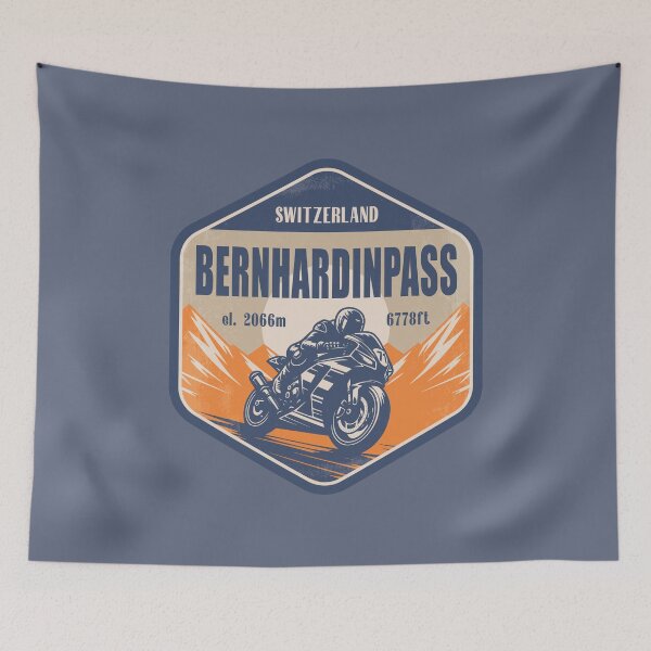 Item preview, San Bernardino Pass Switzerland Motorcycling Mountain Design designed and sold by CynthiaGraphics.