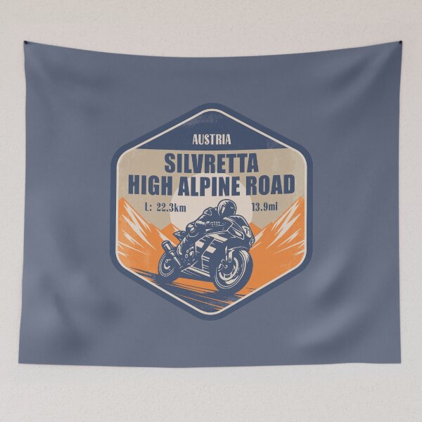 Item preview, Silvretta High Alpine Road Austria Motorcycling Mountain Design designed and sold by CynthiaGraphics.