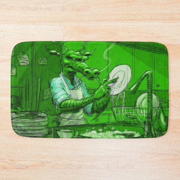 Item preview, Dragon Doin' Dishes In The Kitchen designed and sold by Rick714.