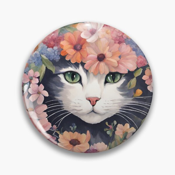 Item preview, Cat hiding in flowers designed and sold by Nekospaces.