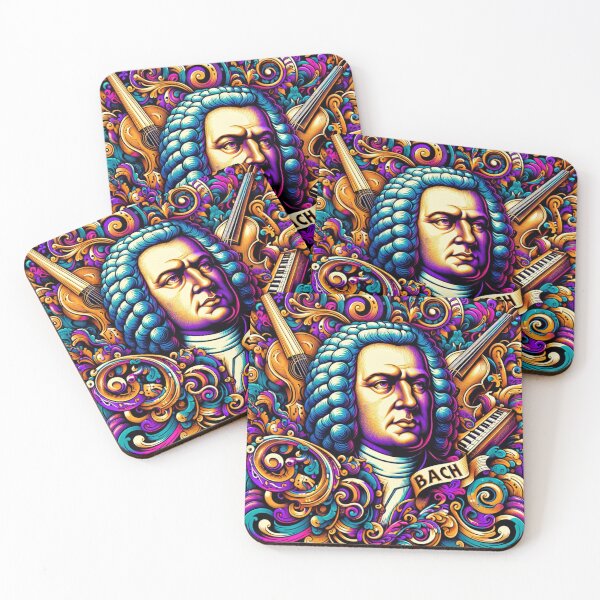 Item preview, Colourful Johann Sebastian Bach designed and sold by FugueAndFiction.
