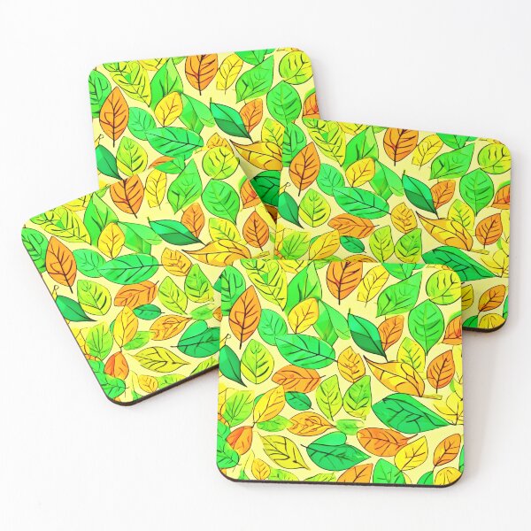 Item preview, Playful Foliage in Orange & Yellowish Green designed and sold by Health And Fitness Posts e-Store.