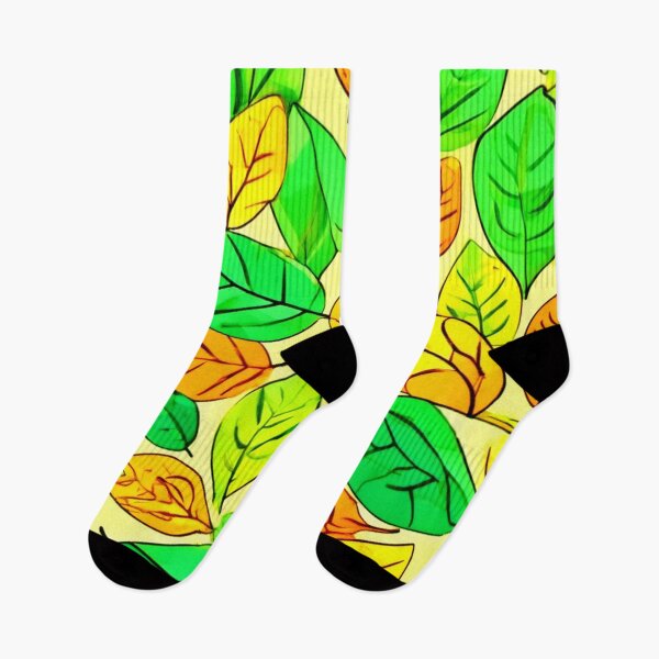 Item preview, Playful Foliage in Orange & Yellowish Green designed and sold by Health And Fitness Posts e-Store.