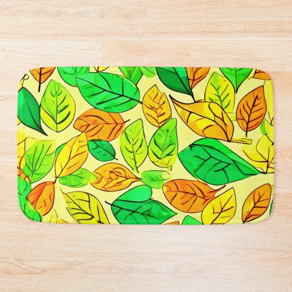 Item preview, Playful Foliage in Orange & Yellowish Green designed and sold by Health And Fitness Posts e-Store.