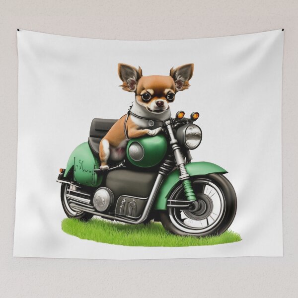 Item preview, Chihuahua Motorcycle Rider designed and sold by SmARTNiki.
