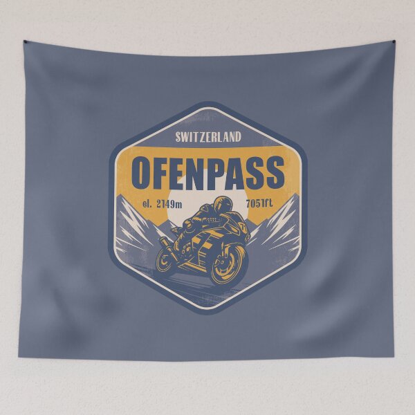 Item preview, Ofen Pass Switzerland Motorcycling Mountain Design designed and sold by CynthiaGraphics.