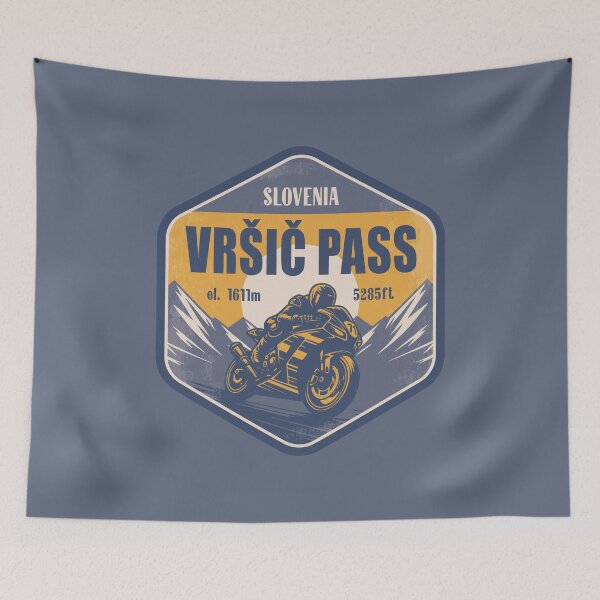 Item preview, Vršič Pass Slovenia Motorcycling Mountain Design designed and sold by CynthiaGraphics.