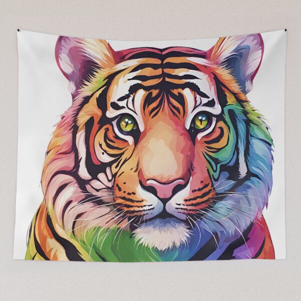 Item preview, Adorable rainbow bengal tiger designed and sold by Yeyishop.