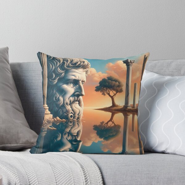 Item preview, Seneca Bust Staring Over Stoic Landscape And Water Reflection designed and sold by FugueAndFiction.