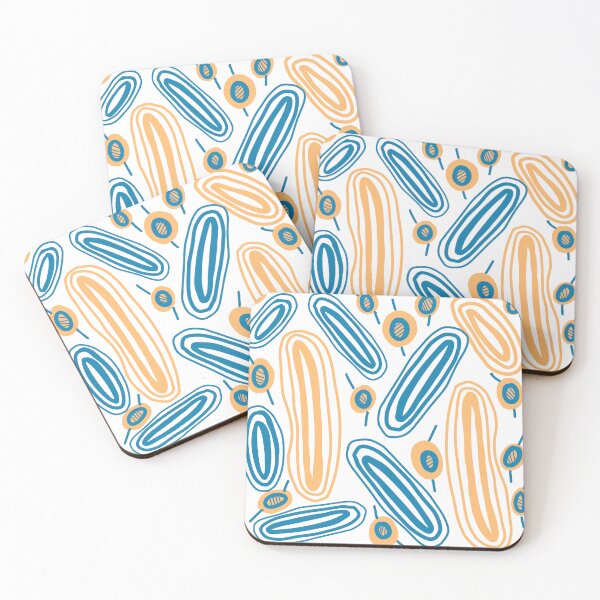Item preview, KARKKIKUKKULA blue and orangeAbstract Sweets Paradise designed and sold by LuovaSieluART.