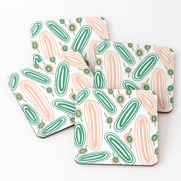 Item preview, KARKKIKUKKULA green and orange Abstract Sweets Paradise designed and sold by LuovaSieluART.