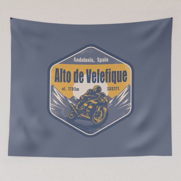 Item preview, Alto de Velefique Spain Motorcycling Mountain Design designed and sold by CynthiaGraphics.