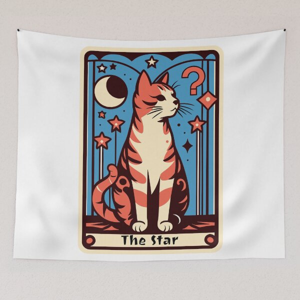 Item preview, The Star Mystic Feline under Celestial Bodies Tarot designed and sold by Designowner.