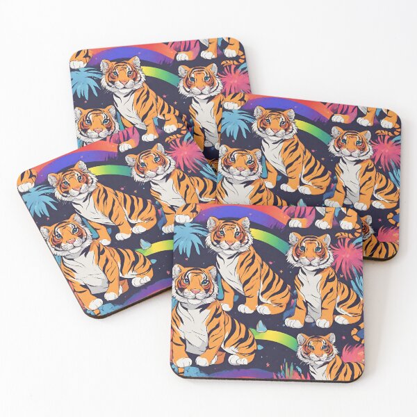 Item preview, Adorable rainbow bengal tiger designed and sold by Yeyishop.