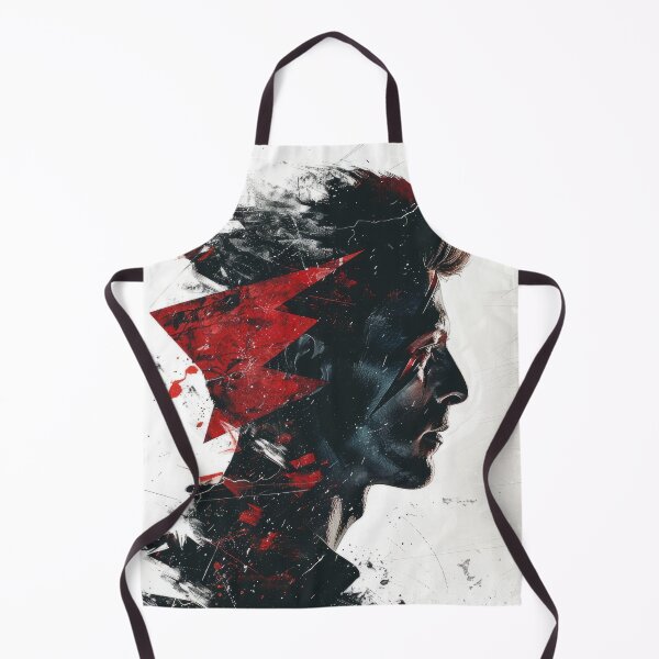 Item preview, Abstract Portrait of David Bowie with Red Geometric Shapes designed and sold by Retrocranio.