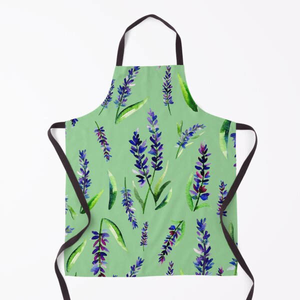 Item preview, Patrón de lavanda acuarela (fondo verde) designed and sold by andrebalest.art.