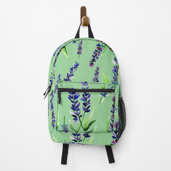 Item preview, Patrón de lavanda acuarela (fondo verde) designed and sold by andrebalest.art.
