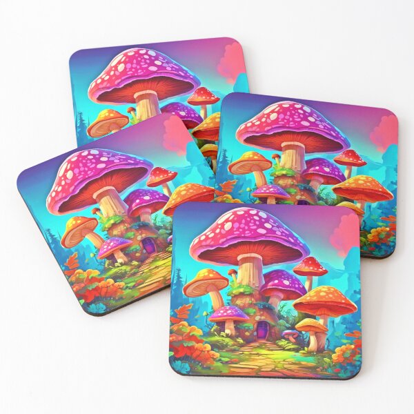 Item preview, Vibrant Giant Mushroom Art designed and sold by Health And Fitness Posts e-Store.
