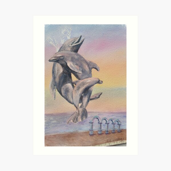 DOLPHINS - FUN IN THE SUN Art Print