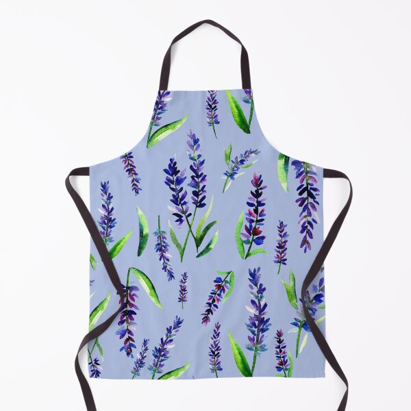 Item preview, Patrón de lavanda acuarela (fondo azul) designed and sold by andrebalest.art.
