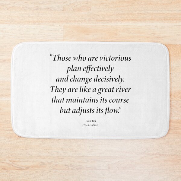 Item preview, Sun Tzu quote: "Those who are victorious plan effectively and change decisively." (Black text) designed and sold by STUDIO-72.