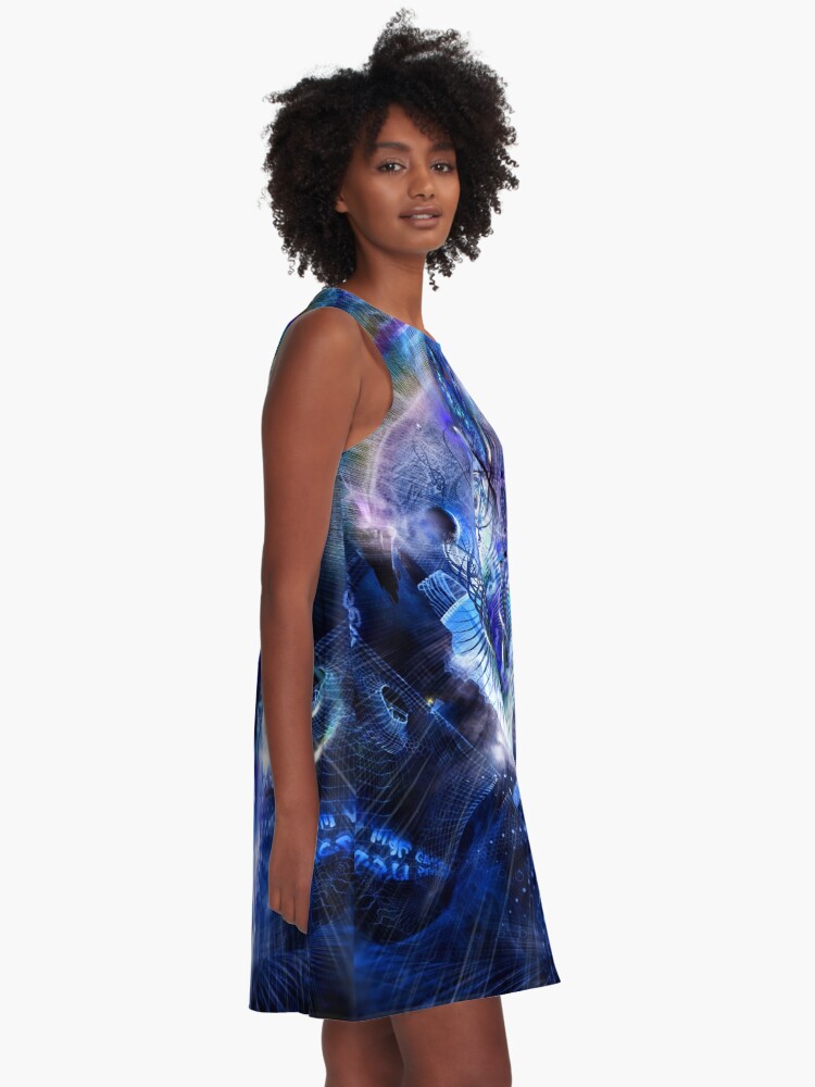 Alternate view of Cosmic Ascension A-Line Dress