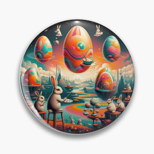 Item preview, surreal easter eggs and bunnies Easter Funny animals  designed and sold by Expressions-Sel.