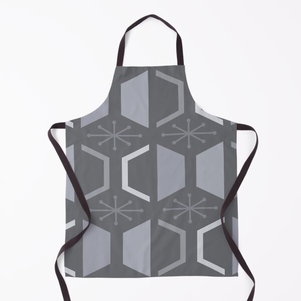Item preview, 1950s Art Retro Hexagons Dark Gray designed and sold by thepixelgarden.