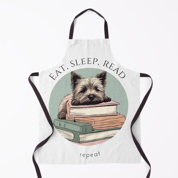 Item preview, Eat sleep read repeat books bookwarm booklover funny cute sleeping cairn terrier dog designed and sold by SoulfulT.