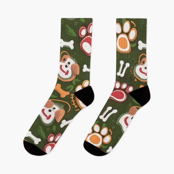Item preview, A colorful playful dog pattern designed and sold by Haji  Kamora.