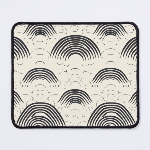 Item preview, Minimalist Black and White Rainbows Pattern Art Print designed and sold by Retrocranio.