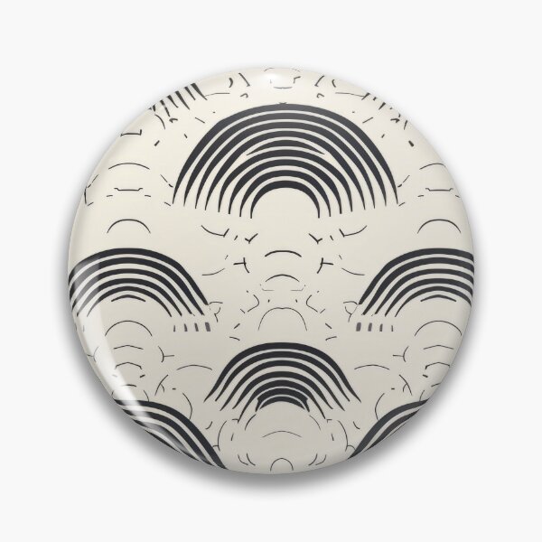 Item preview, Minimalist Black and White Rainbows Pattern Art Print designed and sold by Retrocranio.
