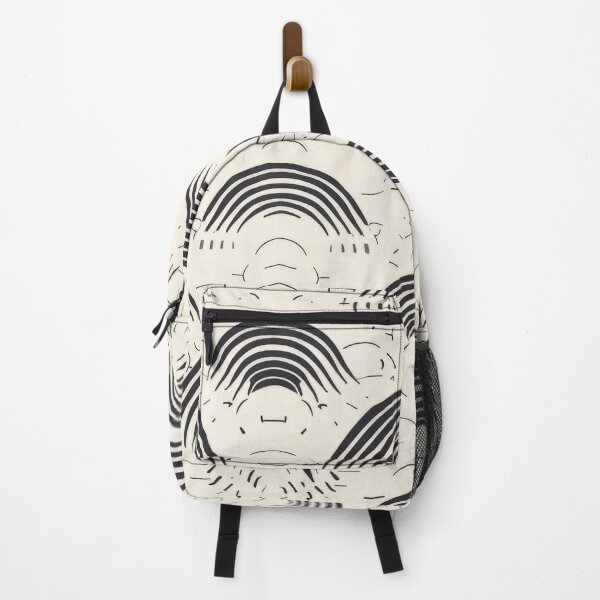 Item preview, Minimalist Black and White Rainbows Pattern Art Print designed and sold by Retrocranio.