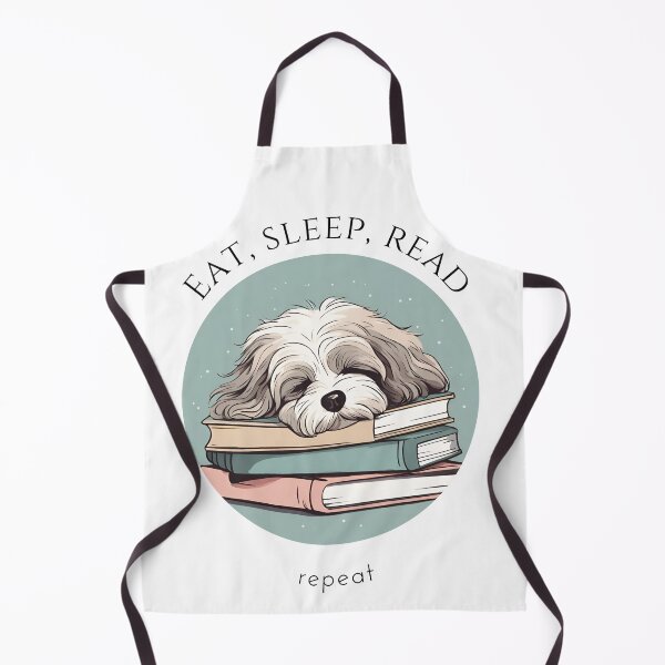 Item preview, Eat sleep read repeat books bookwarm booklover funny cute sleeping havanese dog designed and sold by SoulfulT.