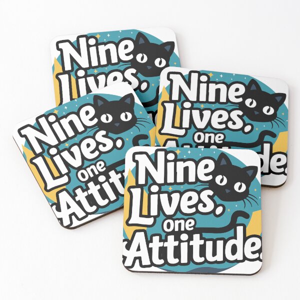 Item preview, Nine Lives, One Attitude designed and sold by Cuckoo Parrot.