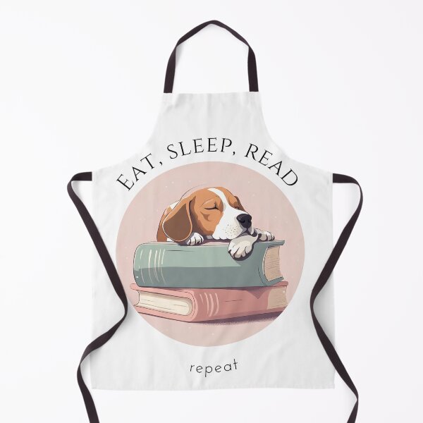 Item preview, Eat sleep read repeat books bookwarm booklover funny cute beagle dog designed and sold by SoulfulT.