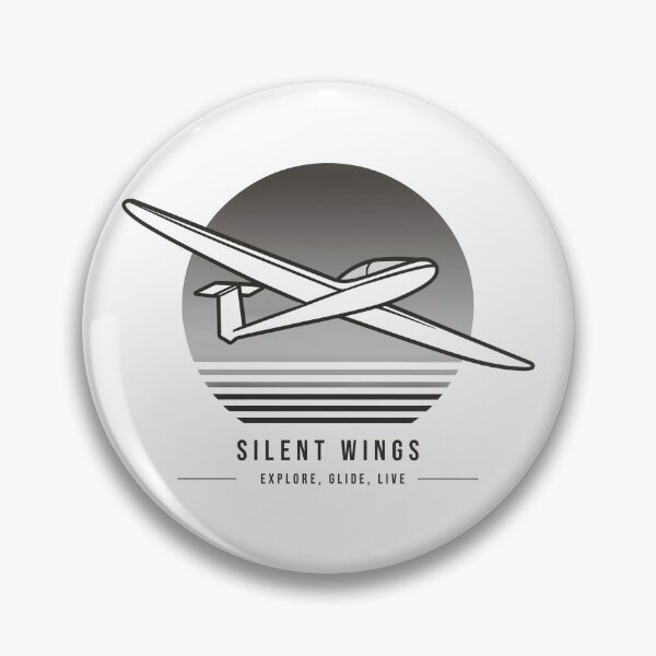 Item preview, SILENT WINGS EXPLORE GLIDE LIVE Glider Pilot Sailplane Biplane aerial floating soaring designed and sold by These_Prints.