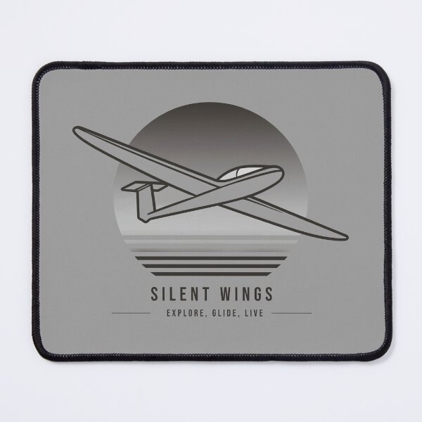 Item preview, SILENT WINGS EXPLORE GLIDE LIVE Glider Pilot Sailplane Biplane aerial floating soaring designed and sold by These_Prints.
