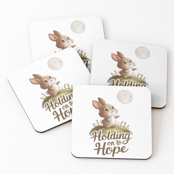 Artikelvorschau, An der Hoffnung festhalten, Hase steht auf einem grasbewachsenen Hügel Kunst entworfen und verkauft von Faithloveshop.