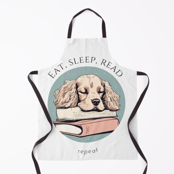 Item preview, Eat sleep read repeat books bookwarm booklover funny cute sleeping cocker spaniel dog designed and sold by SoulfulT.