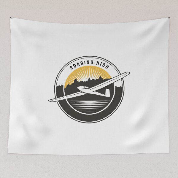 Item preview, SOARING HIGH Glider Pilot Sailplane Biplane aerial floating soaring designed and sold by These_Prints.