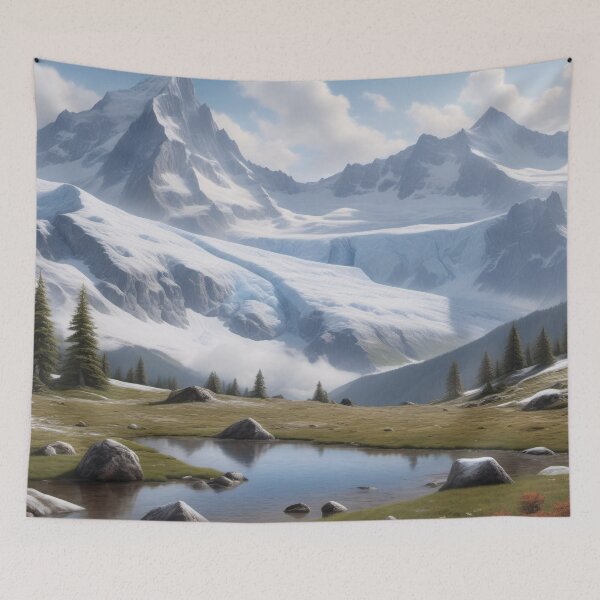 Item preview, Fantasy Art of Snowy Mountains designed and sold by fungus50.