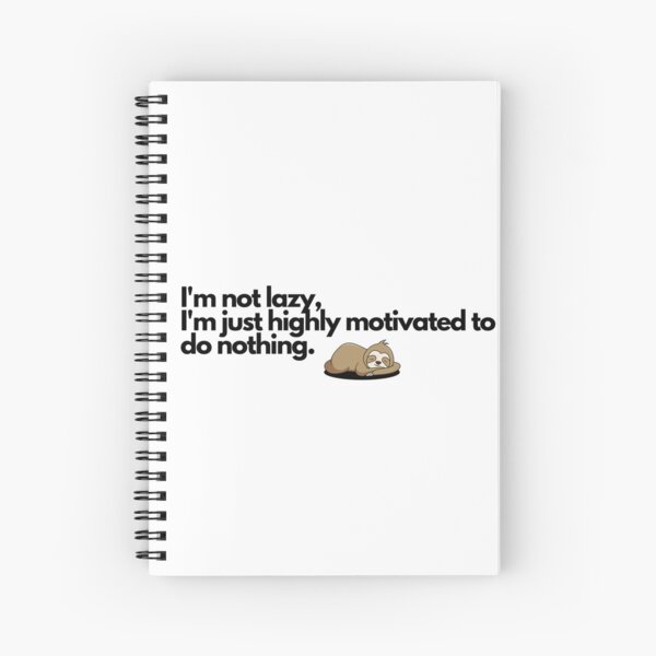 Vista previa del artículo con la obra «No soy perezoso, simplemente estoy muy motivado para no hacer nada. Pegatina», diseñado y vendido por QuickGiggles.