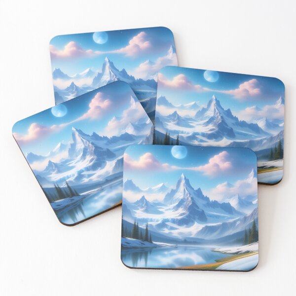 Item preview, Fantasy Art of Mountains in Winter designed and sold by fungus50.