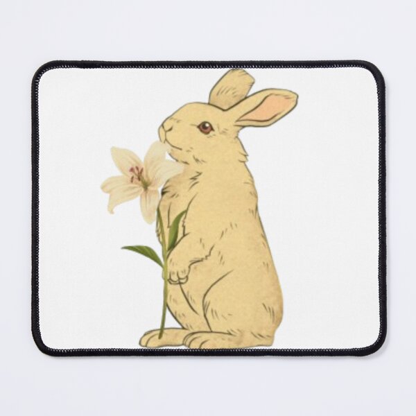Item preview, Cute rabbit smelling flowers designed and sold by luna--design.